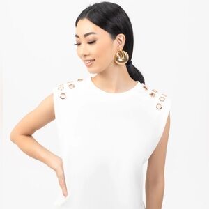 Pantora NWT white grommet top